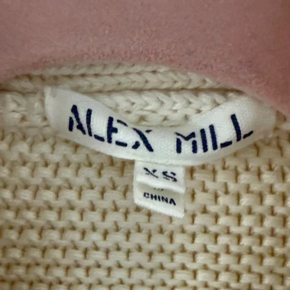 Alex Mills Nico Cream Knit Cardigan - Picture 2 of 5